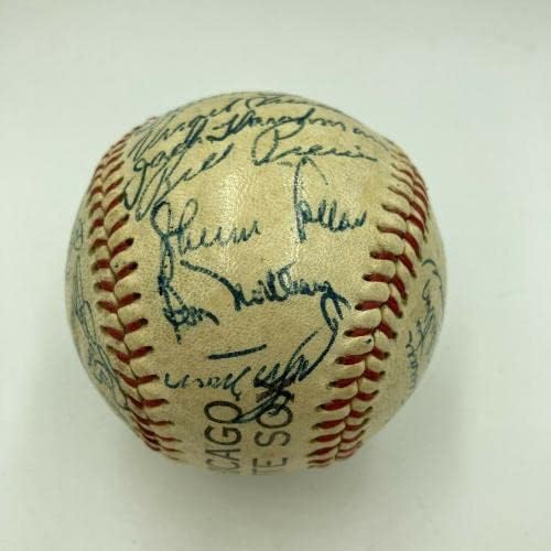 1957 Отборът на Чикаго Уайт Сокс Подписа Играта на топка С Автограф от Нели Фокс - Бейзболни топки С автографи