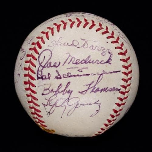 Изключителен топка с автограф Хоферса Роджърс Hornsby Джо Медвик Били Саутворт JSA - Бейзболни топки с автографи