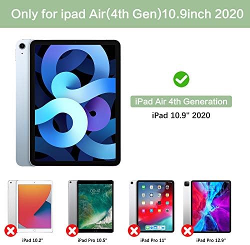 Калъф BENTOBEN за iPad Air 5-то поколение, Калъф за iPad Air 4-то поколение, Тънък Защитен Калъф Премиум-клас Trifold, Поставка за Моливи, Меки делото от TPU, Smart-калъф за iPad Air 5/4 10,9 инча