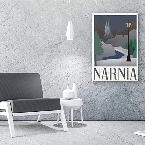Ретро Пътен Плакат Сняг на Нарния, монтиран на стената платно за Всекидневната, Боядисване, Монтиране на Художествен Плакат за Спални, Обзавеждане на Хол, 16x20 см (40x51