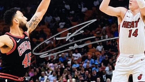 Тайлър Херро Подписа Баскетбольную снимка 8x10 Маями Хийт JSA - Снимки на НБА с автограф