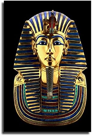 SUPERYUFENG Египетския Цар фараон Тутанкамон Златен Прическа Маска на Тутанкамон Платно Художествен Плакат и Стенни художествена