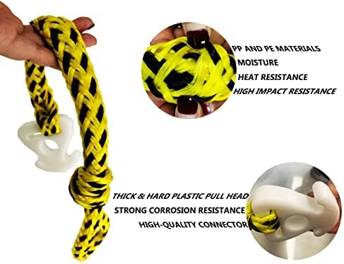 4 Комплекта Буксировочного на въжето Бърз конектор за свързване на Буксировочного на въжето за тюбинга и 75 крак тръбна