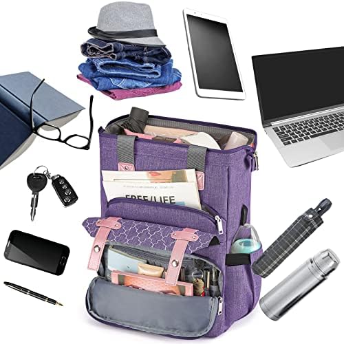 Раница за лаптоп Kuosdaz за жени, Работна Чанта за преносим компютър с Голям капацитет за съхранение с USB порт, Чанта