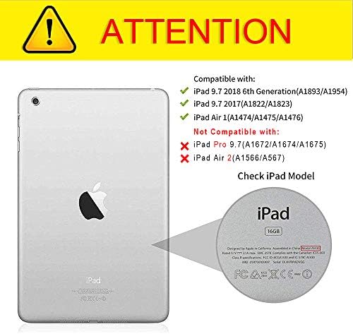 BIGPHILO [Серия SPA] Сверхпрочный Защитен калъф за iPad е 9,7 2018/2017 5-6-то поколение и iPad Air 1-во поколение, Здрава