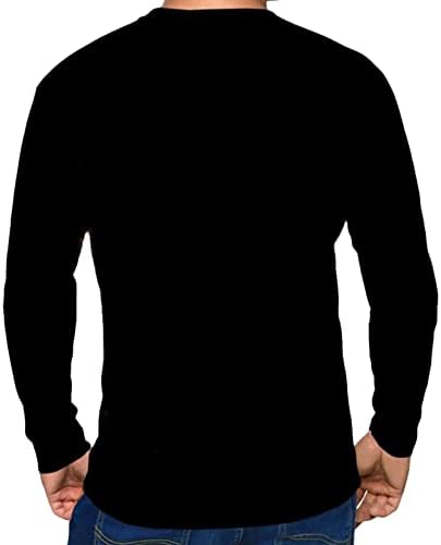 Модни и Ежедневни Тениска за Мъже с 3D Digital Мускулната Печат, който е Кръгъл Отвор, Пуловер с Дълъг Ръкав, Блуза,