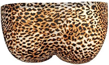 Andongnywell, 5 опаковки Мъжки чифта бельо-Бикини с Леопардовым принтом, Бельо, Издути Гащи-Торбички, Панталони, Гащи