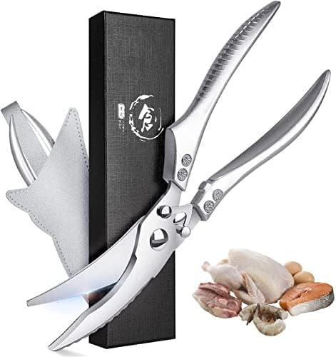 Кухненски Ножици TIVOLI Тежки Ножица за Птици от Неръждаема Стомана за Месо от Пилешки Кости, Риба, морски Дарове, Зеленчуци,