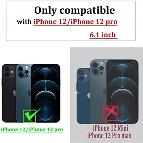 Предназначен за iPhone 12 Pro/чанта-портфейл за iPhone 12, дамски флип-надолу корица-Фолио с отпечатан във формата на