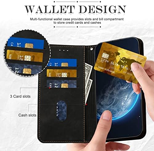 Калъф YIRRANZD за iPhone Xs Max, една Чанта-портфейл с държач за карти, калъф от изкуствена кожа, Поставка с Магнитна