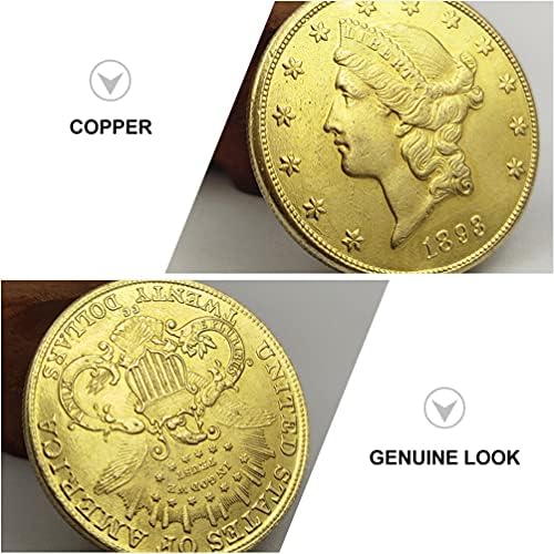 NUOBESTY 2 елемента Монети на САЩ 1893 Главата Свобода Двадесет Долара Айде Стара Златна Монета