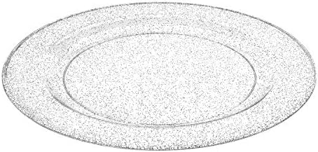 Пластмасови Кът чиния със Сребърен блясък - 9 см, Прозрачна, 10 бр.