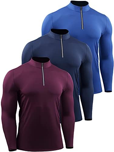 Мъжки Спортни Компресиране Риза NELEUS от 3 опаковки, Ризи за бягане