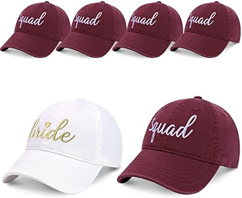 Бейзболна шапка за Шаферките PartyGifts & beyond, 6 опаковки за моминско парти, Шапка на Четата на булката за Сватбения