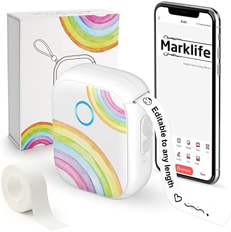 MARKLIFE Label Maker - Преносима Машина за производство на етикети с 4 Ленточными принтери P12 Служба с различни Шрифтове