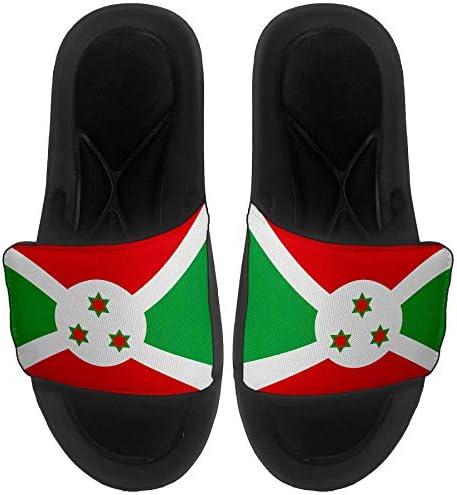 Най-сандали с амортизация ExpressItBest/Пързалки за мъже, жени и младежи - Знаме на Бурунди (Burundian) - Burundi Flag