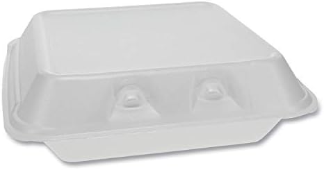 Контейнер с панти капак от стиропор Pactiv Evergreen SmartLock, Малък, 7,5 x 8 x 2,63, Бяла, 150 / Кутия