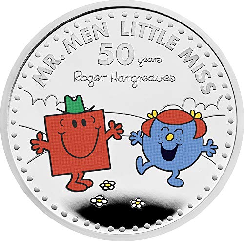 2021 г-Н ДЕ Мюнг Малката Мис ПауэрКоин г-Н Силна И Малката Мис Гигглз на 50-годишнината на Сребърни монети от 1 Унция