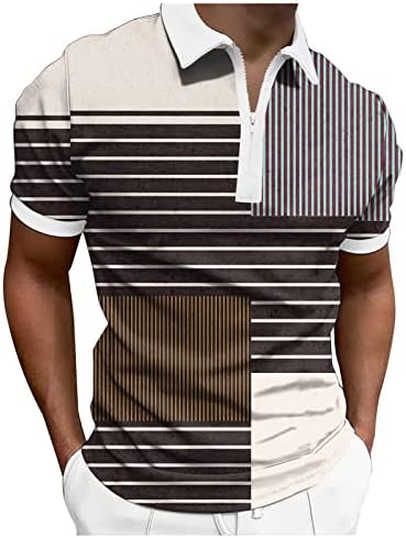 Мъжки Ризи с къси ръкави,Мъжка Риза Риза За Голф Ретро Цвят Градинска Облекло С Къси Ръкави и Принтом Копчета