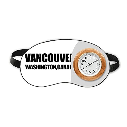 Ванкувър, Канада Град Държава Зимен Сън На Очите Главоболие Часовник Пътен Козирка На Кутията