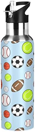 Бутилка за вода Glaphy за Футбол, Бейзбол, Баскетбол, Тенис и Волейбол със Сламена капак, не съдържа BPA, 32 грама, Бутилки