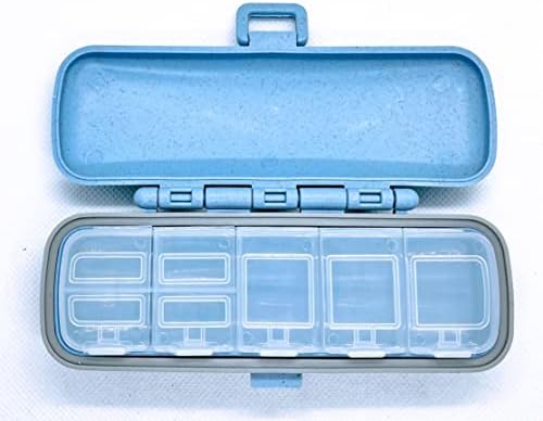Пътен органайзер за хапчета TMDF с 8 отделения – Влага Пътна кутия за хапчета – Органайзер за лекарства, Контейнер за