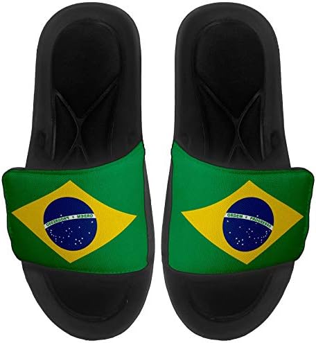 Най-сандали с амортизация ExpressItBest/Джапанки за мъже, жени и младежи - Флаг на Бразилия (Brazilian) - Флаг на Бразилия