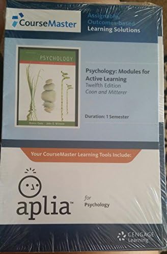 Код за достъп до семестру Aplia 1 за психологията на: Модули за активно учене на 12-то издание