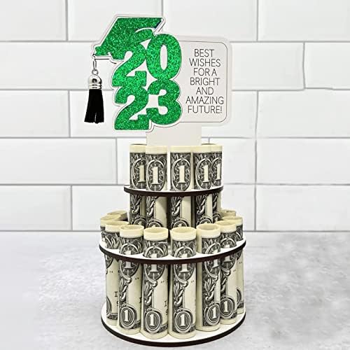 Подарък титуляр за пари на бала BLISI 2023, Двуслойни Паричен торта на бала с 25 дупки за пари Поздравления, Аксесоари