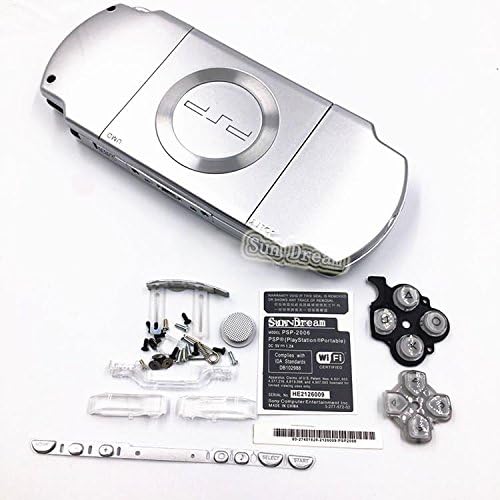 Новата работа на смени конзола Sony PSP 2000 с Пълен Корпус и Набор от бутони - Сребърен