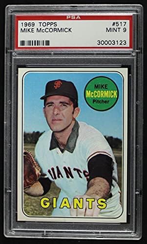 1969 Topps 517 Майк Mccormick Сан Франциско Джайентс (Бейзболна картичка) PSA PSA 9.00 Джайентс