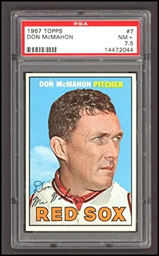 1967 Topps 7-Ми Дон Макмеън Бостън Ред Сокс (бейзболна картичка) PSA PSA 7.50 Ред Сокс