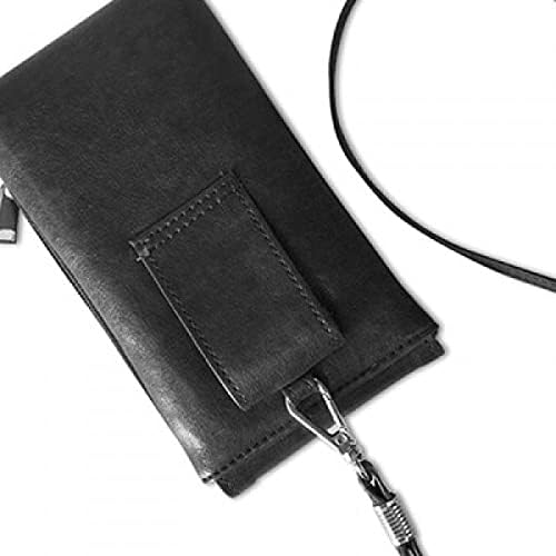 Троен ключ Flappg Музикална Бележка Телефон Портфейла в Чантата си Смартфон Подвесная Изкуствена Кожа Черен