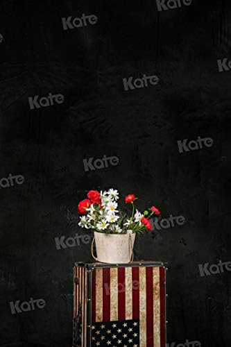 Кейт 6 фута × 9 фута Плътен Черен Фон Портрета Фон за фото студио