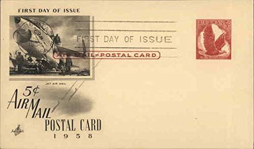 5c Реактивна въздушна поща, Пощенска Картичка Първия Ден на Издаване на пощенски Картички Оригиналната Реколта Картичка