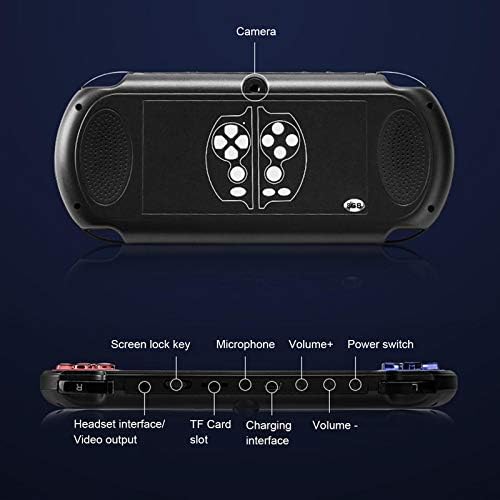 Tomshin X7 Plus 5,1-Инчов Игрова конзола Портативни Плейъри за видео игри, Double Балансьор 8 GB Вградена Памет 1000