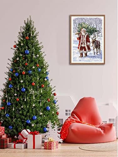 JARMAY Дядо Коледа Плакат Коледен Декор Закрит Платно Стенно Изкуство Коледни Подаръци Коледа Коледна Елха Плакат за