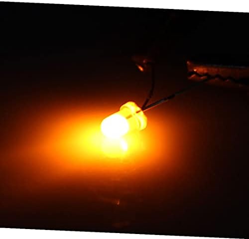 Нов LON0167 40шт 3 mm Кръгла Корона Червен Жълт led Светоизлучающий Диоди на Крушка с нажежаема Жичка (40шт 3 мм Rundkopf