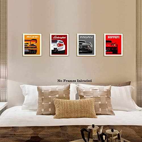 Съвременните автомобилни Плакати, Класически художествени Отпечатъци на стената на Суперавтомобил, Стръмни Състезателни