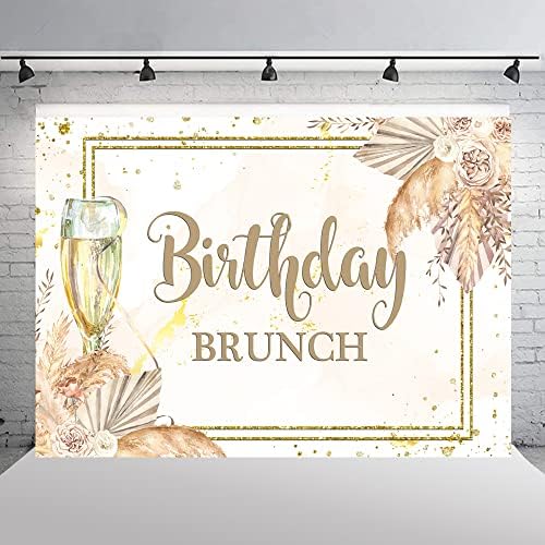 Ticuenicoa 7 × 5 метра Бохо Фон за Парти по случай рождения Ден на Обяд в Деня на Раждането на Шампанско Бохо Пампасы