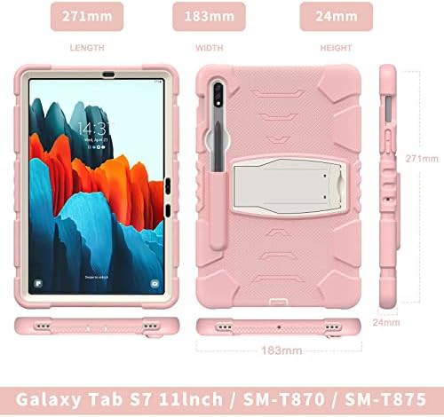 Калъф HUHI за Samsung Galaxy Tab S7 11,0 см SM-T870/SM-T875, Двуслойни Тънък Тежък устойчив на удари Здрав Защитен калъф