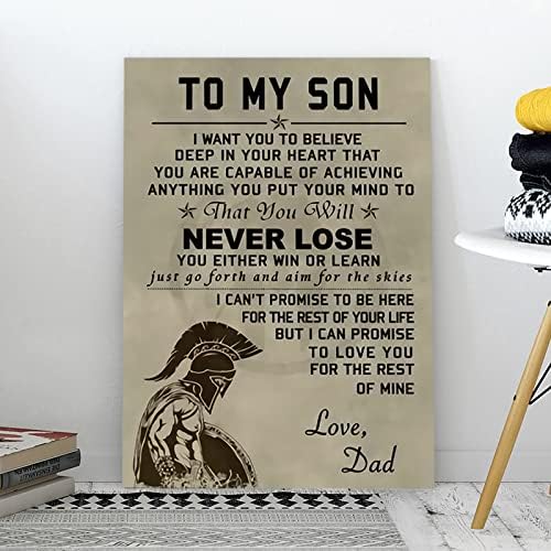 Unikei Моя Син Знаци Спартанского Войн Стенно Изкуство Мотивационни Картина Дан Битка Воин Цитат Оттичане Плакат Платно