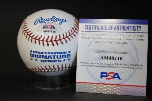 Ърни Харвелл Подписа Бейзболен Автограф Auto PSA/DNA AM48716 - Бейзболни топки с Автографи