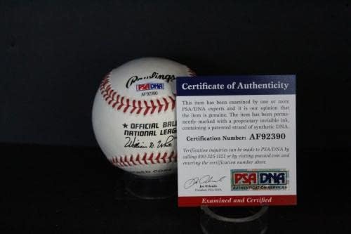 Джеф Бэгвелл Подписа Бейзболен Автограф Auto PSA/DNA AF92390 - Бейзболни топки с Автографи
