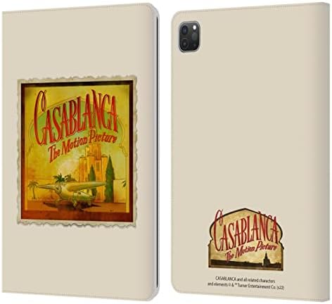 Дизайн на своята практика за главата Официално лицензиран Казабланка Rick's Cafe Graphics Кожен Калъф-книжка-джобен формат и е Съвместим с Apple iPad Pro 11 2020/2021/2022