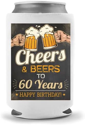 Продукти Cool Coast | Забавни Кулата за бира на 60-ия рожден ден Подаръци за бира на 60-те години | Охладител за бирени