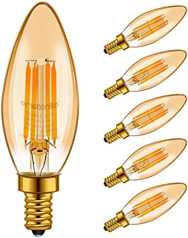Led лампи Emotionlite, Свещници с регулируема яркост, Цокъл на E12, Топла Бяла светлина, Лампа за полилеи, Лампа за монтаж