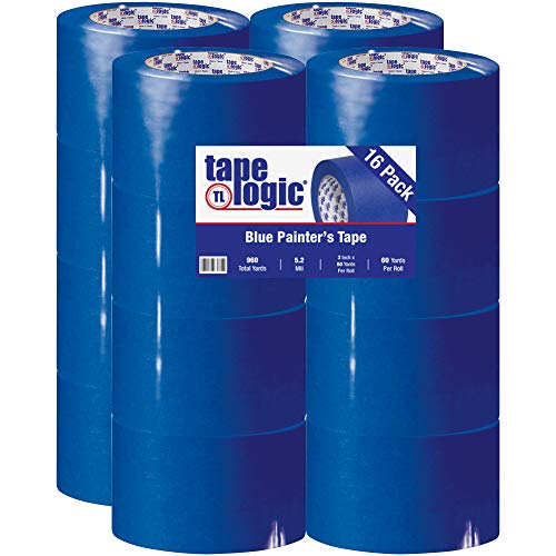 Кутии Малярная лента Fast Tape Logic® 3000, 5.2 На Хиляда, 3 x 60 ярда, синя, (опаковка от 16 броя)