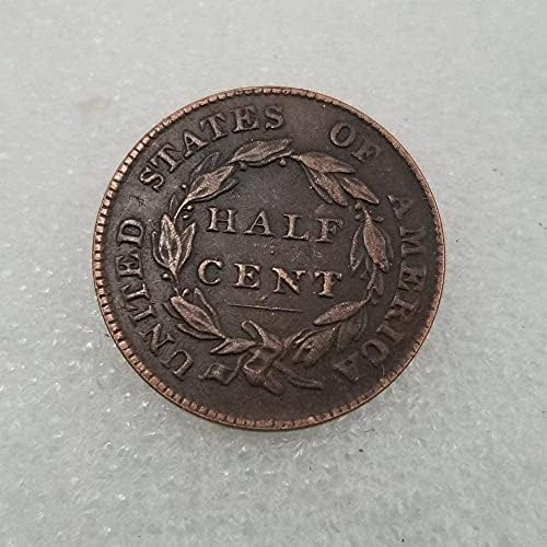 Вызовная Монети Старинни Занаяти Американската Версия на 1856 г. на 1/2 Златна Монета Сребърен Долар Кръгла Сребърна