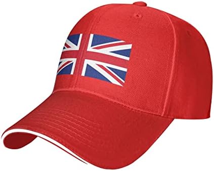 UDTXMPE Великобритания Английски Флаг Шапка Мъжки Дамски Модни бейзболна шапка Шапки За Татко Черна Шапка Солнцезащитная